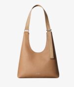 CALVIN KLEIN Logo Strap Shoulder Bag IN SAND