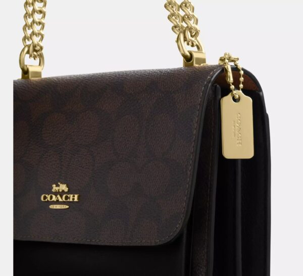 COACH Mini Klare Crossbody Bag In Signature Canvas bROWN BLACK