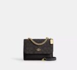COACH Mini Klare Crossbody Bag In Signature Canvas bROWN BLACK