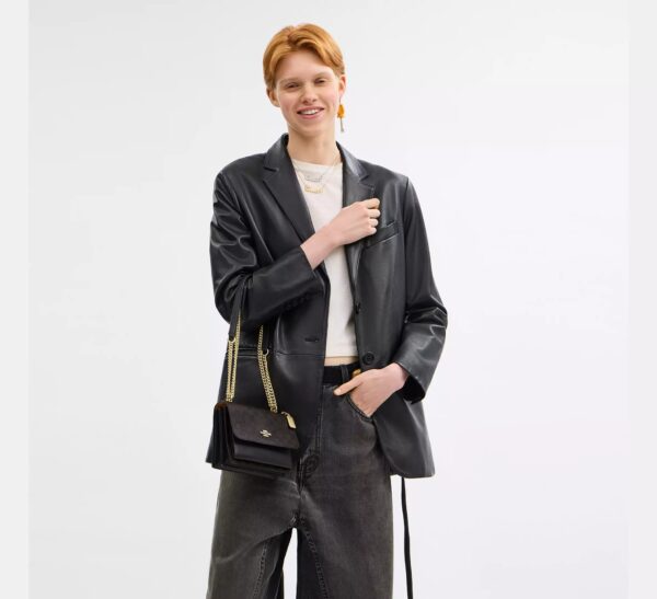 COACH Mini Klare Crossbody Bag In Signature Canvas bROWN BLACK