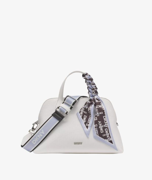 DKNY LILAH SMALL SATCHEL CROSSBODY BAG IN WHITE