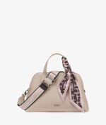 DKNY LILAH SMALL SATCHEL CROSSBODY BAG IN BEIGE