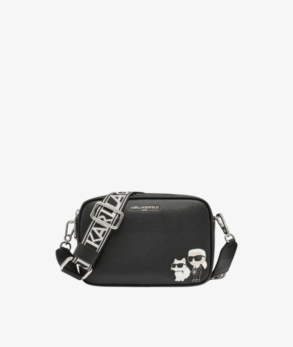 KARL LAGERFELD Maybelle Duo Corner Camera Crossbody Bag in BLACK