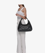 KARL LAGERFELD PARIS VOYAGE LARGE HOBO IN BLACK