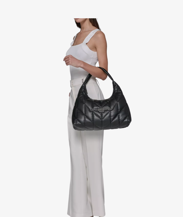 KARL LAGERFELD PARIS VOYAGE LARGE HOBO IN BLACK