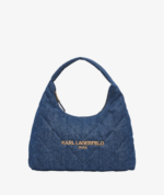 KARL LAGERFELD PARIS VOYAGE QUILTED DENIM HOBO BAG
