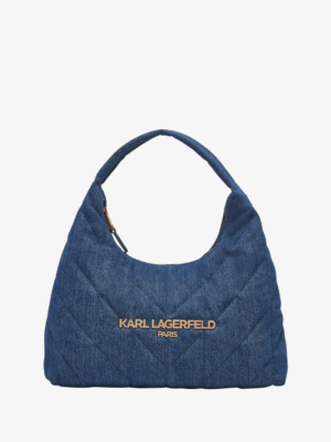 KARL LAGERFELD PARIS VOYAGE QUILTED DENIM HOBO BAG