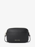 MICHAEL KORS SMALL CAMERA CROSSBODY BAG IN FULL BLACK LEATHER