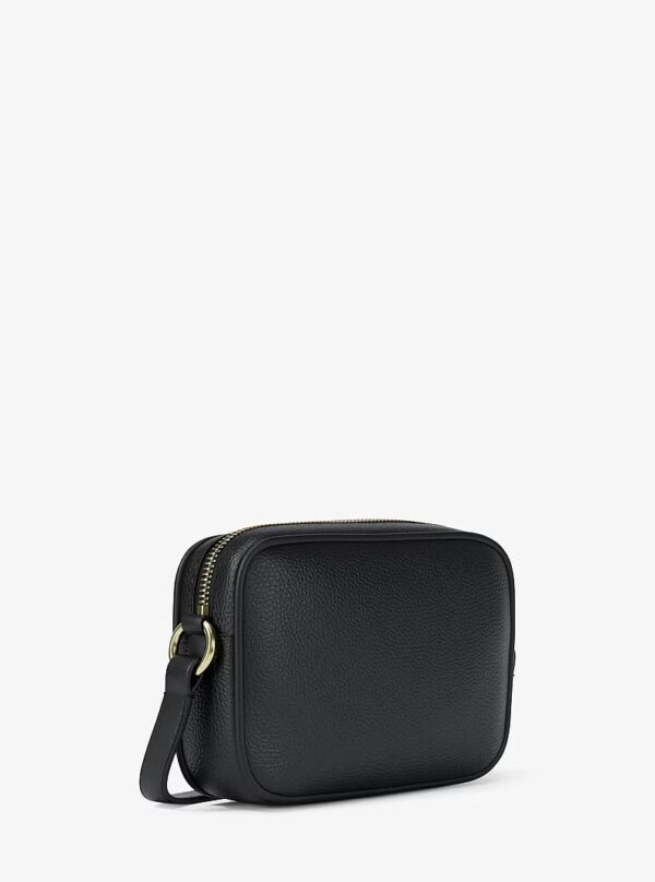 MICHAEL KORS SMALL CAMERA CROSSBODY BAG IN FULL BLACK LEATHER