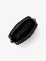 MICHAEL KORS SMALL CAMERA CROSSBODY BAG IN FULL BLACK LEATHER