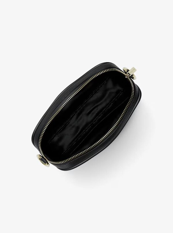 MICHAEL KORS SMALL CAMERA CROSSBODY BAG IN FULL BLACK LEATHER