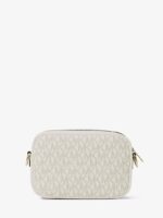 MICHAEL KORS SMALL SIGNATURE LOGO CAMERA CROSSBODY BAG IN CREAM