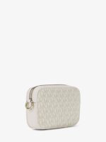 MICHAEL KORS SMALL SIGNATURE LOGO CAMERA CROSSBODY BAG IN CREAM