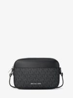 MICHAEL KORS SMALL SIGNATURE LOGO CAMERA CROSSBODY BAG IN BLACK