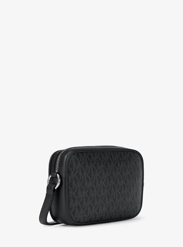 MICHAEL KORS SMALL SIGNATURE LOGO CAMERA CROSSBODY BAG IN BLACK