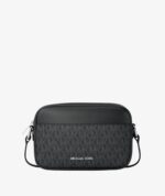MICHAEL KORS SMALL SIGNATURE LOGO CAMERA CROSSBODY BAG IN BLACK
