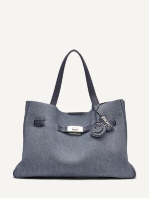 DKNY BRYAR DENIM LARGE SATCHEL