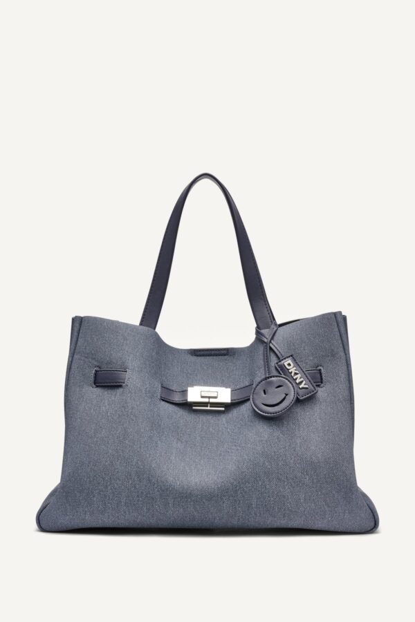 DKNY BRYAR DENIM LARGE SATCHEL