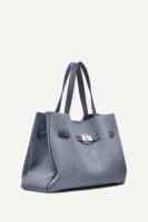 DKNY BRYAR DENIM LARGE SATCHEL