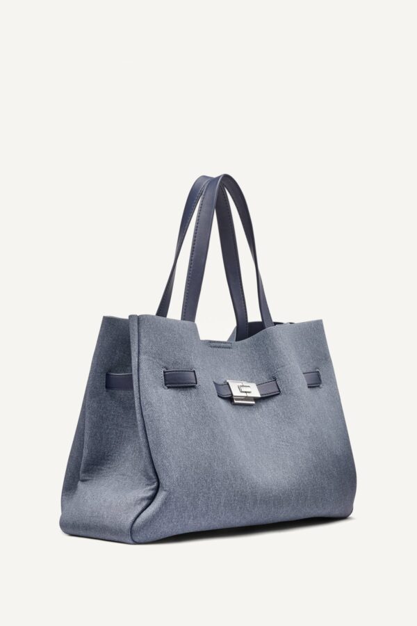DKNY BRYAR DENIM LARGE SATCHEL