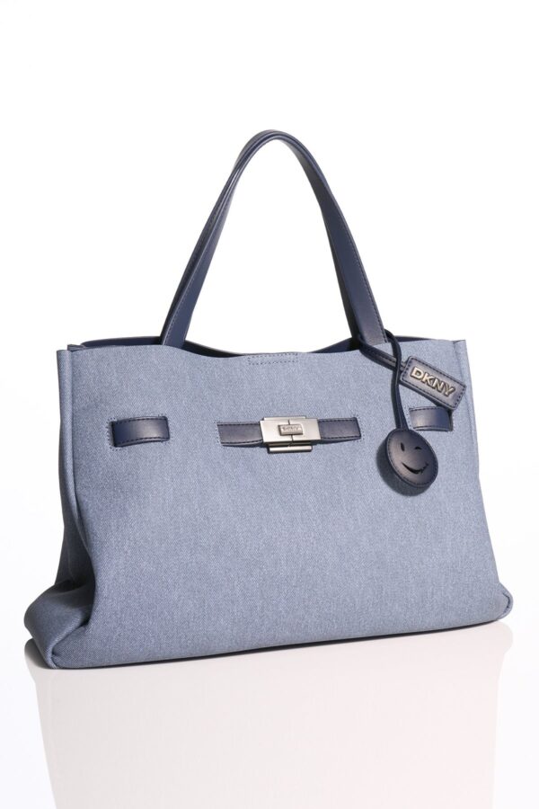 DKNY BRYAR DENIM LARGE SATCHEL
