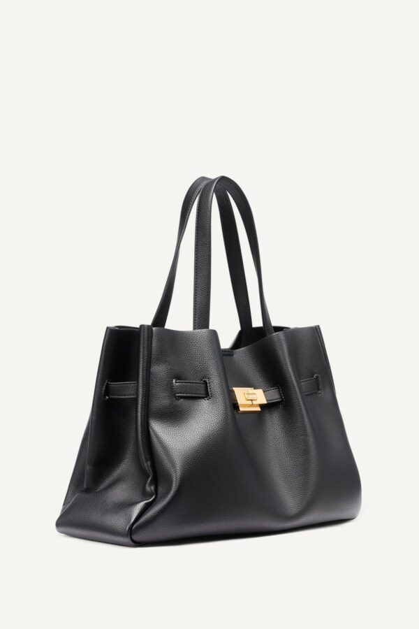 DKNY BRYAR LARGE SATCHEL BAG IN BLACK