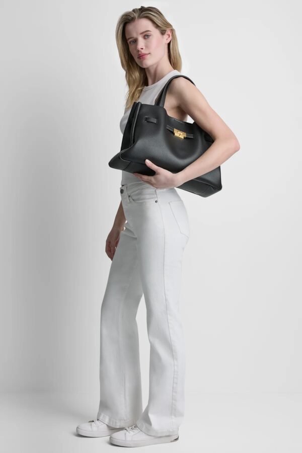 DKNY BRYAR LARGE SATCHEL BAG IN BLACK
