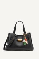 DKNY BRYAR SMALL SATCHEL BAG IN BLACK