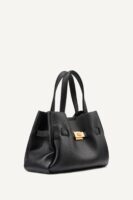 DKNY BRYAR SMALL SATCHEL BAG IN BLACK
