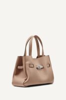 DKNY BRYAR SMALL SATCHEL BAG IN CAPPUCCINO
