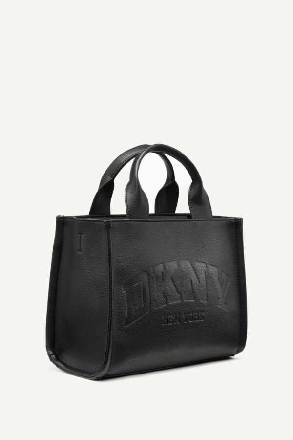 DKNY HADLEE SMALL LOGO TOTE BAG IN BLACK