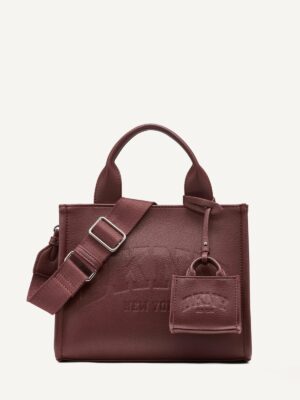 DKNY HADLEE SMALL LOGO TOTE BAGIN BORDEAUX