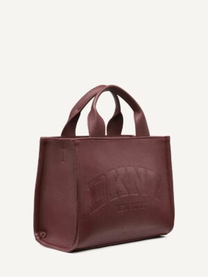 DKNY HADLEE SMALL LOGO TOTE BAG IN BORDEAUX2
