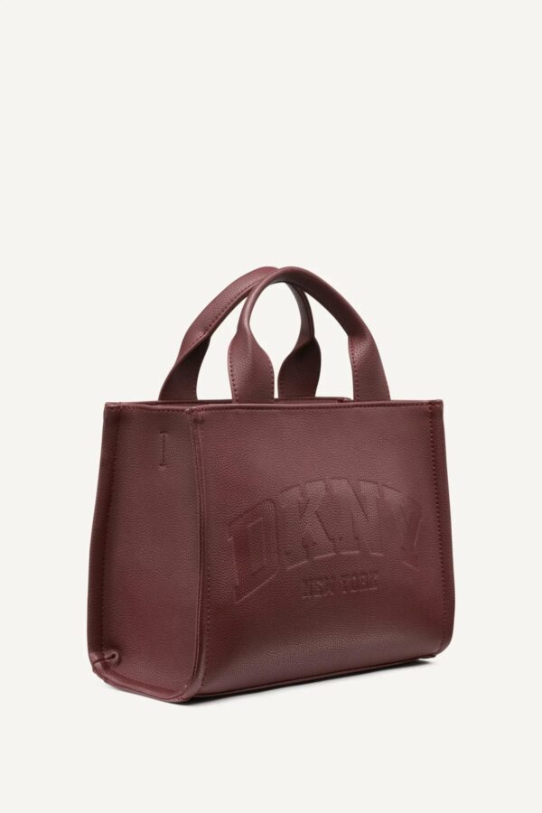DKNY HADLEE SMALL LOGO TOTE BAGIN BORDEAUX