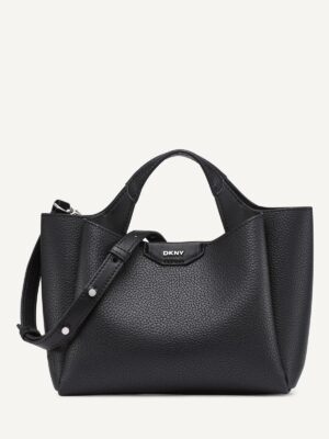 DKNY WILLA MINI SATCHEL BAG IN BLACK