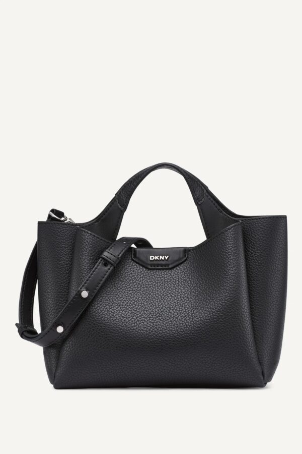DKNY WILLA MINI SATCHEL BAG IN BLACK
