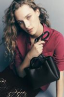 DKNY WILLA MINI SATCHEL BAG IN BLACK