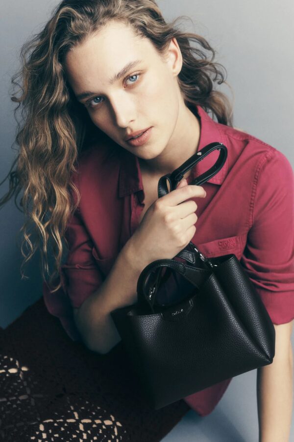 DKNY WILLA MINI SATCHEL BAG IN BLACK