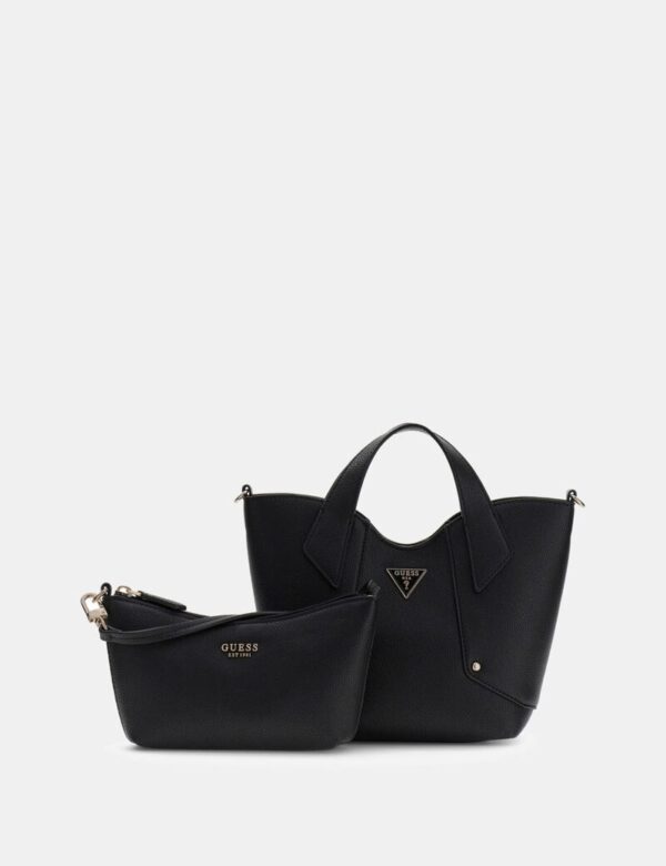 GUESS DARCY MINI TOTE IN BLACK