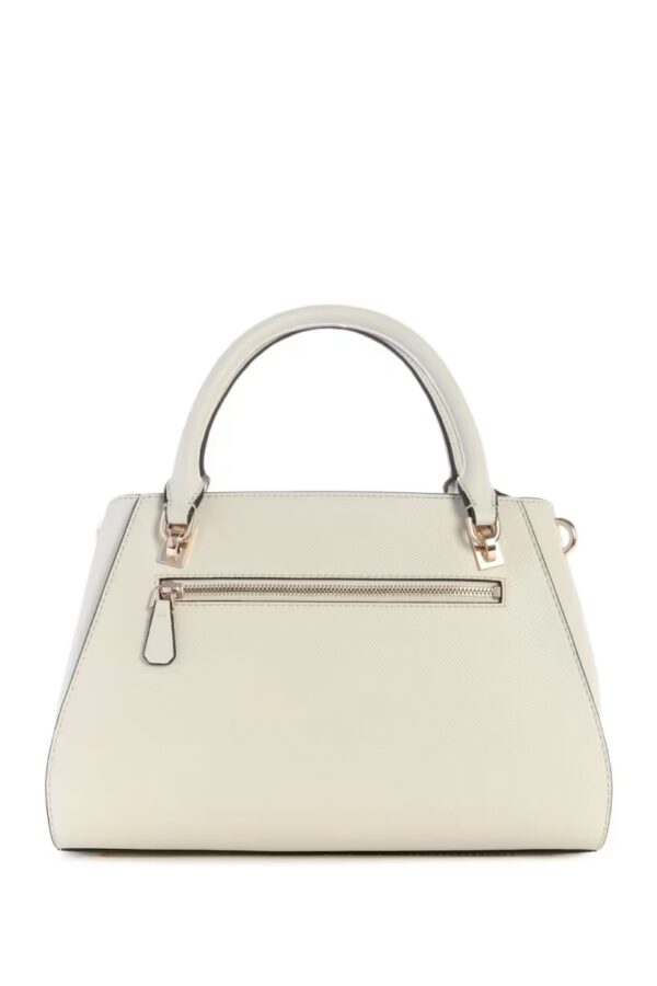 GUESS NOELLE SAFFIANO HANDBAG IN BONE