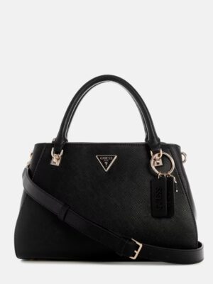 GUESS NOELLE SAFFIANO HANDBAG IN BLACK