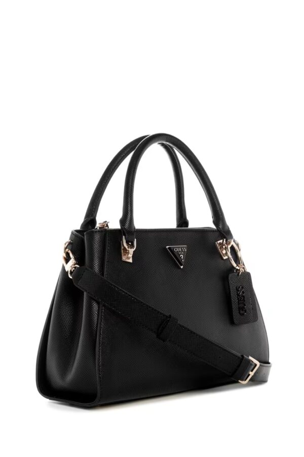 GUESS NOELLE SAFFIANO HANDBAG IN BLACK