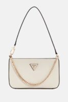 GUESS Noelle Mini Top-Zip Shoulder Bag in BONE