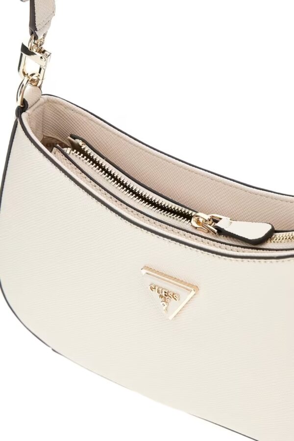 GUESS Noelle ZipTop Shoulder Handbag IN LIGHT BONE