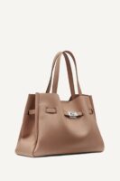 DKNY BRYAR LARGE SATCHEL BAG IN CAPPUCCINO
