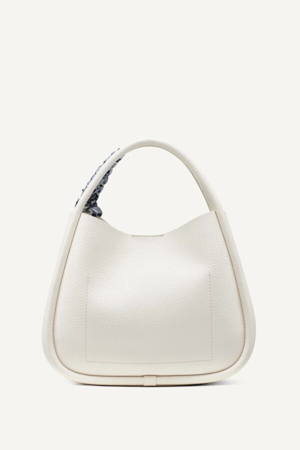 DKNY CAPRI MEDIUM HOBO CROSSBODY BAG IN WHITE