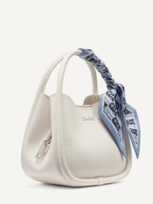 DKNY CAPRI MEDIUM HOBO CROSSBODY BAG IN WHITE2