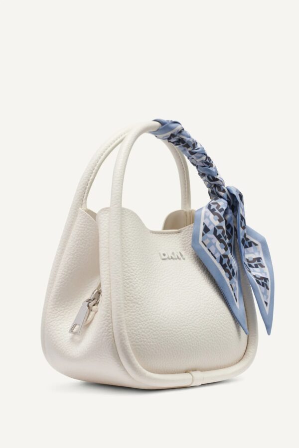 DKNY CAPRI MEDIUM HOBO CROSSBODY BAG IN WHITE