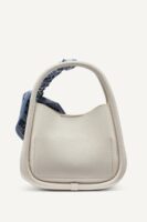 DKNY CAPRI MEDIUM HOBO CROSSBODY BAG IN WHITE