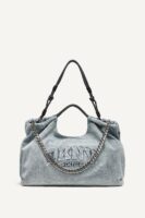 DKNY MABEL DENIM LARGE LOGO TOTE BAG